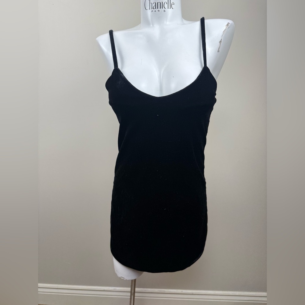 Pixie market black crushed velvet mini black dress extra  small LBD